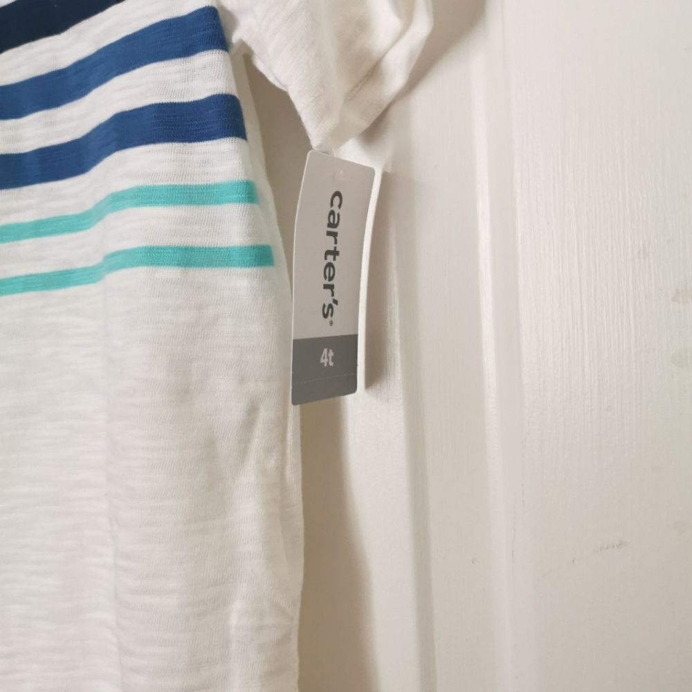 2/$20 BNWT Carter's boys striped polo size 4 - Picture 3 of 4